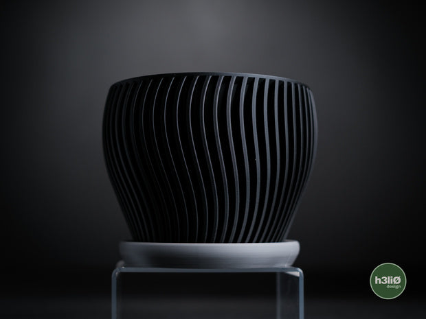 Oblique — Pot à soucoupe — photographie du créateur — designed by h3li0