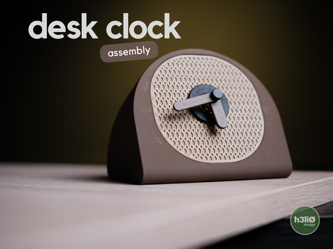 Desk Clock — Pièces imprimées pour horloge de bureau — photographie du créateur — designed by h3li0
