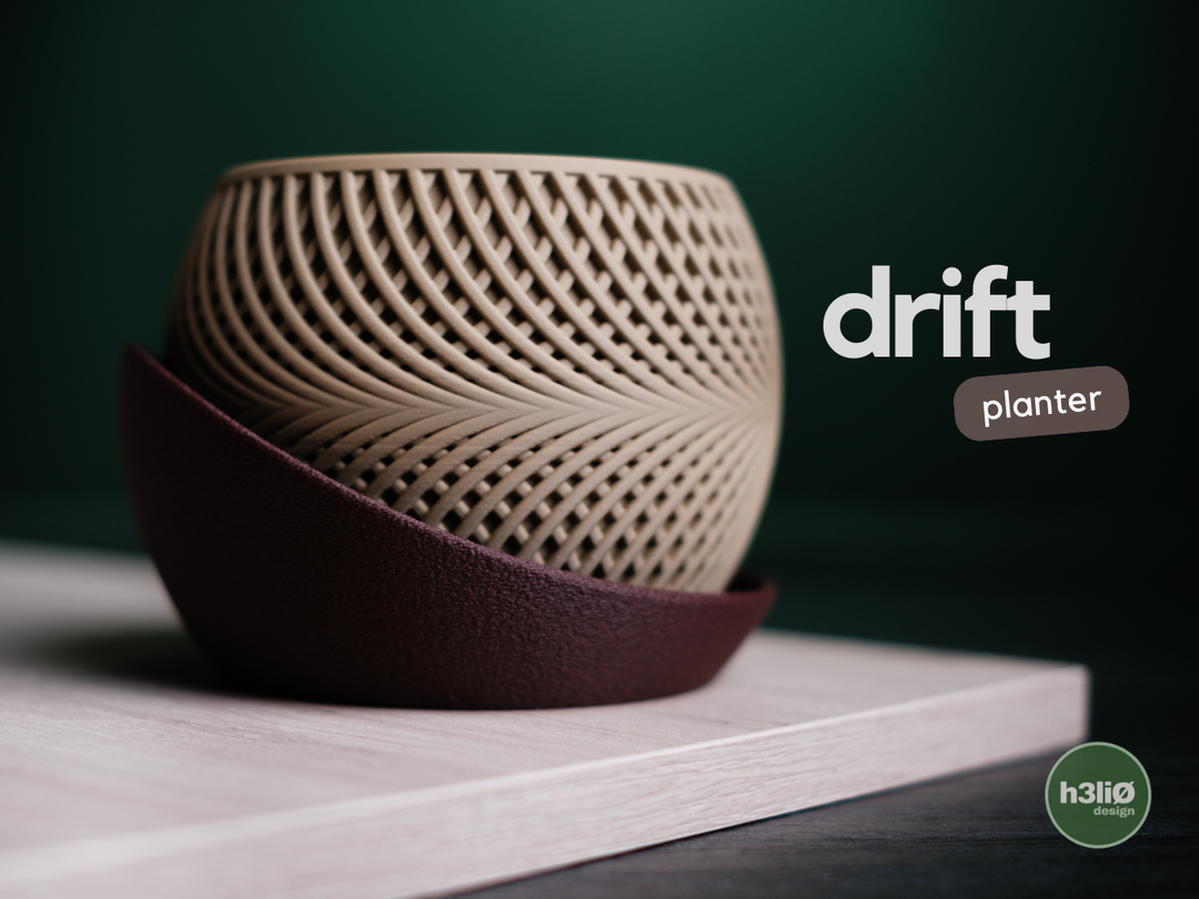 Drift — Pot à soucoupe enveloppante — photographie du créateur — designed by h3li0