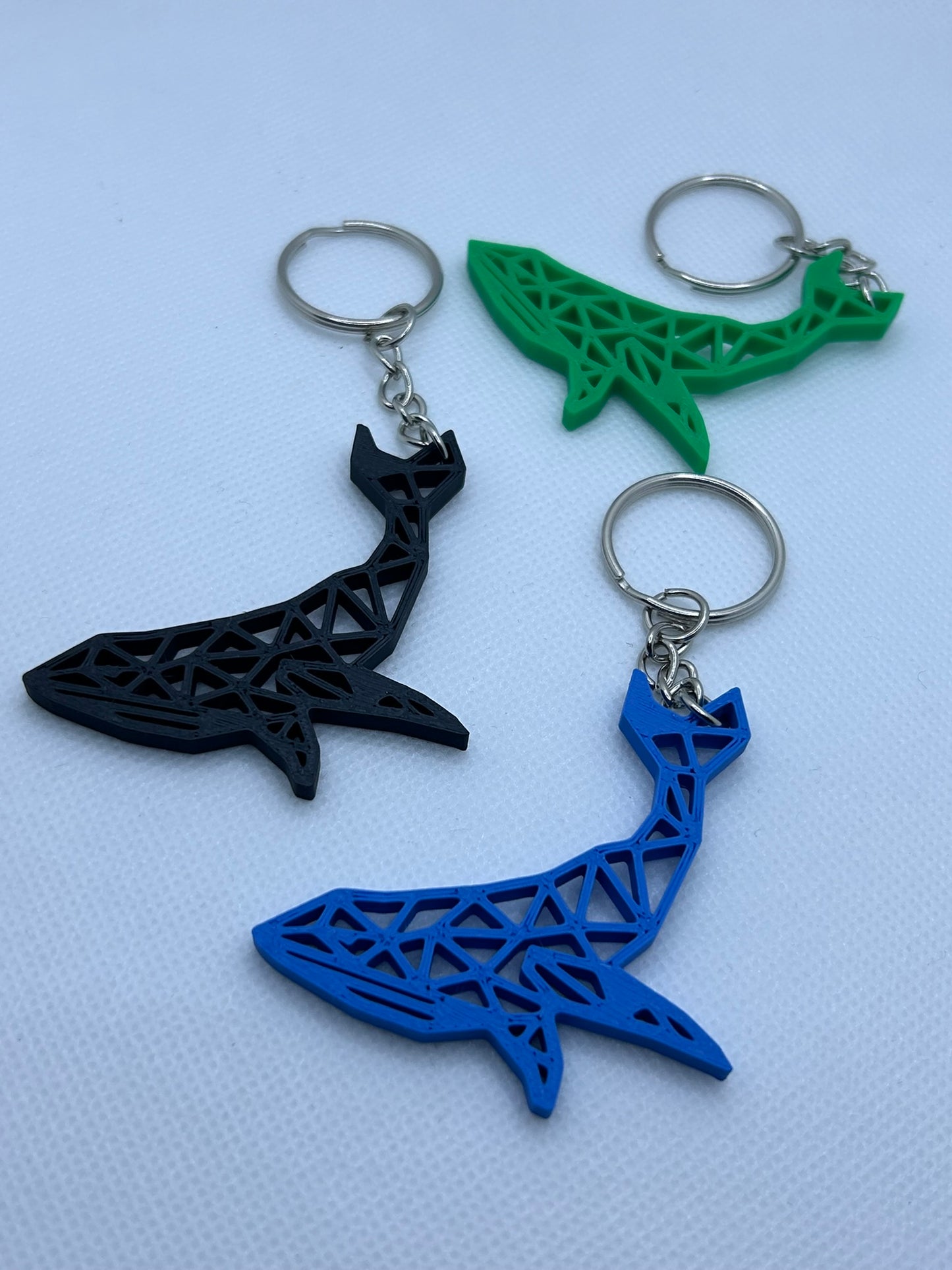 Porte-clés - Modèle Baleine géométrique