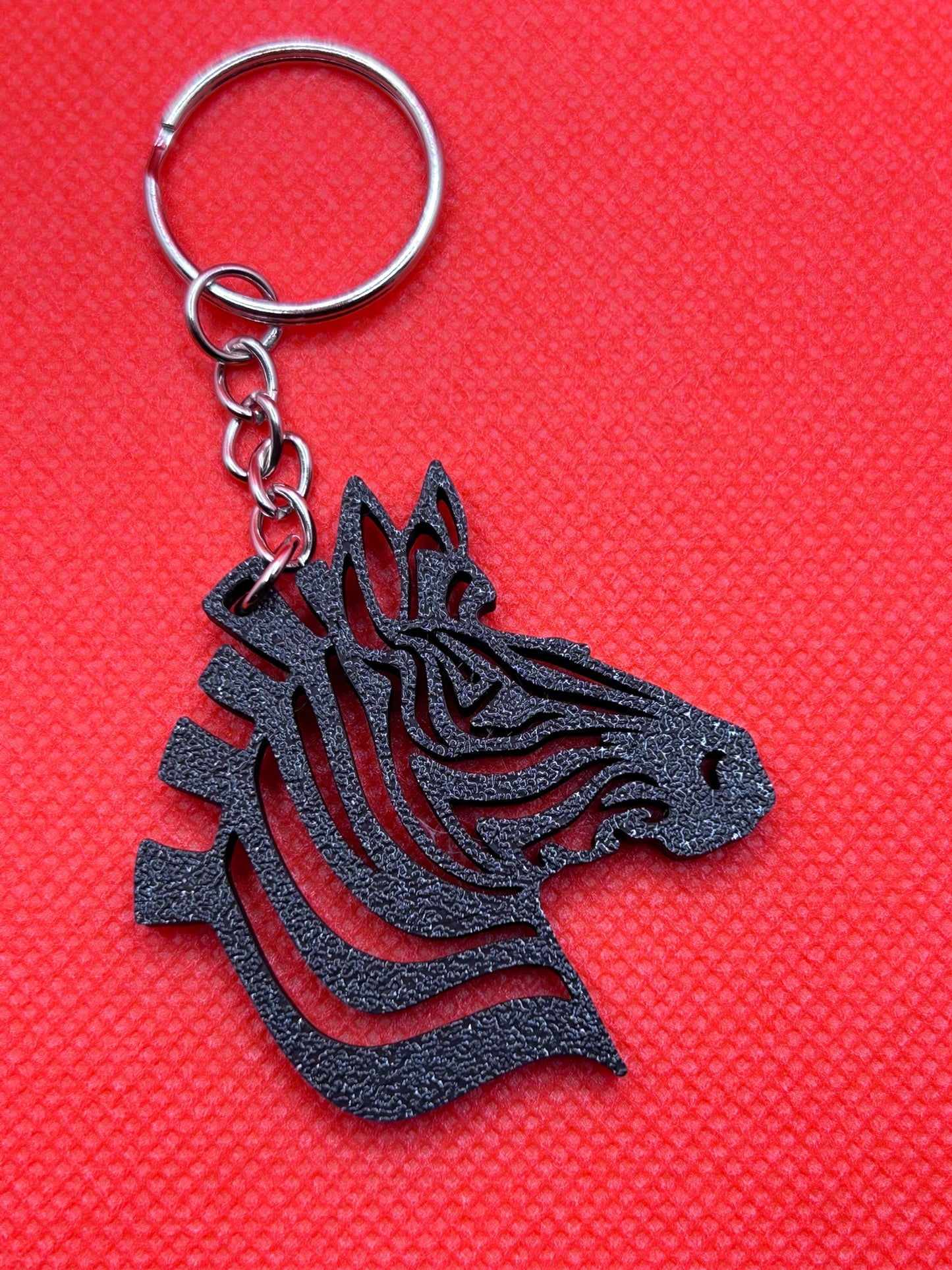 Porte-clés - Modèle Zèbre géométrique
