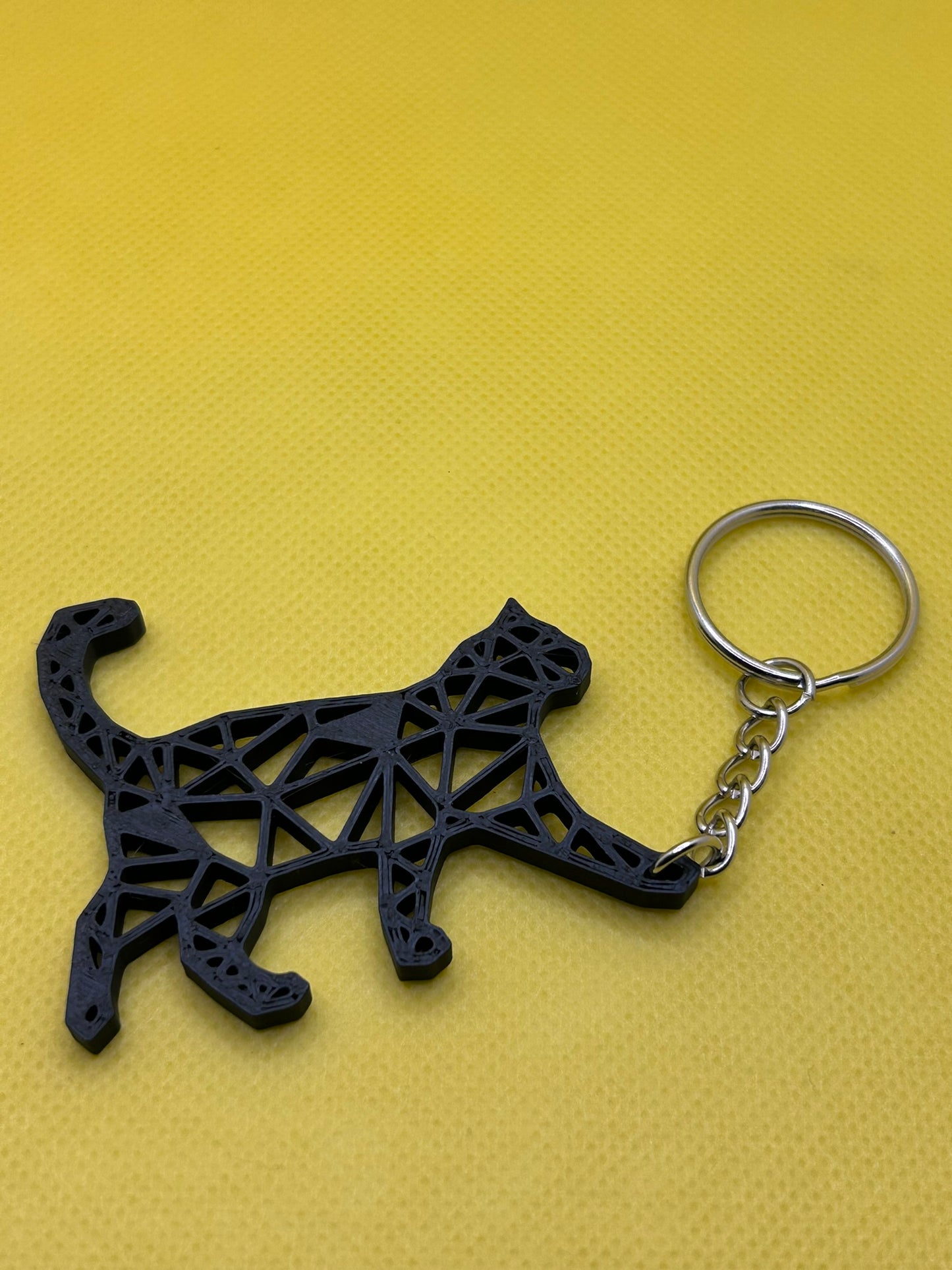 Porte-clés - Modèle Chat Géométrique