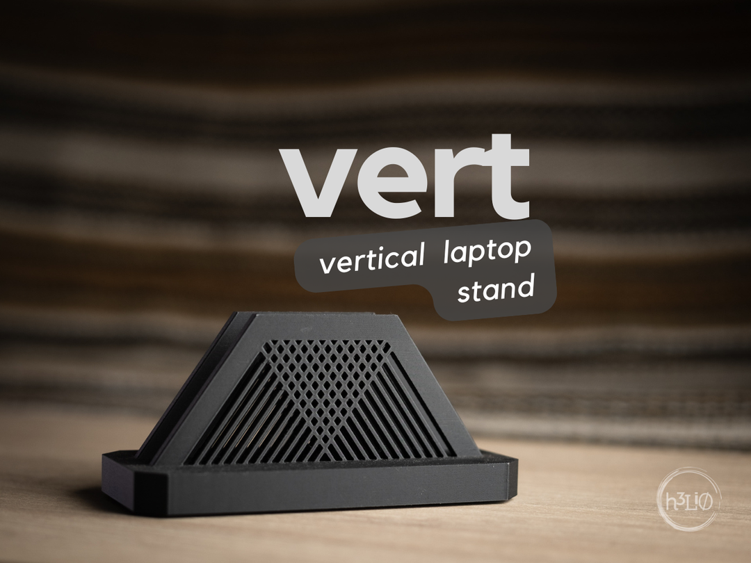 Vert — Support pour ordinateur portable — visuel du créateur — designed by h3li0