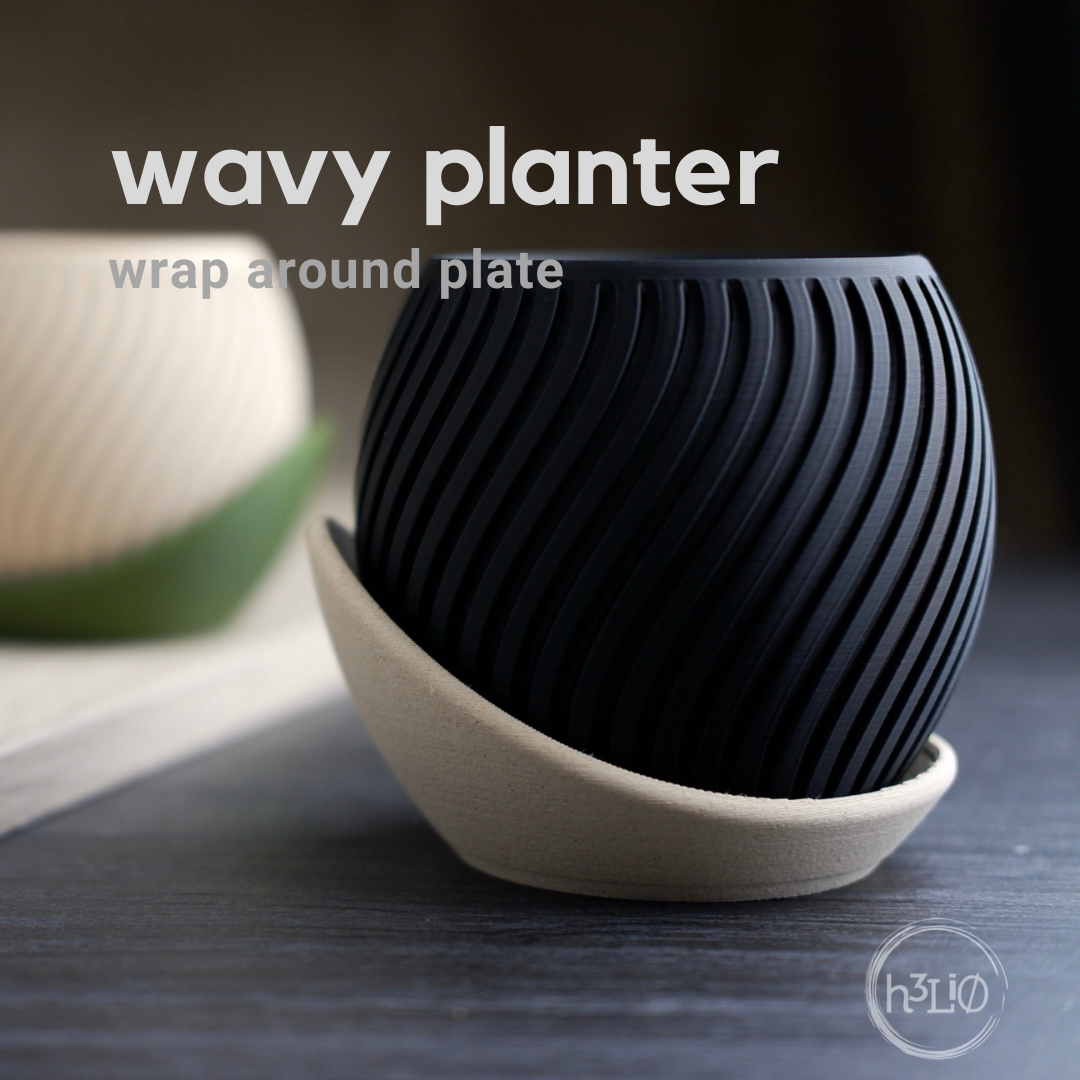 Wavy — Pot à soucoupe enveloppante — visuel du créateur — designed by h3li0