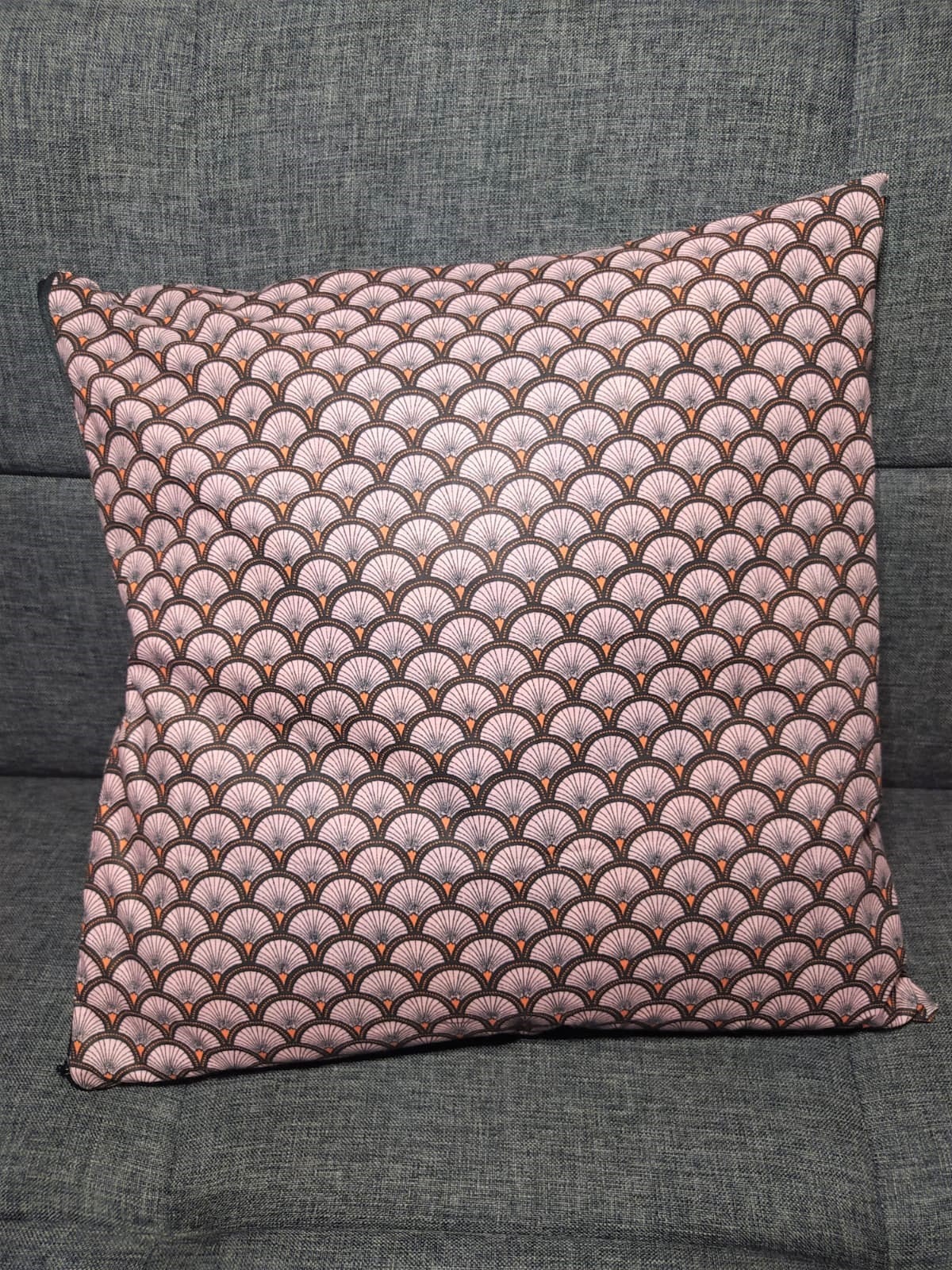 Housse de coussin - Eventails Roses