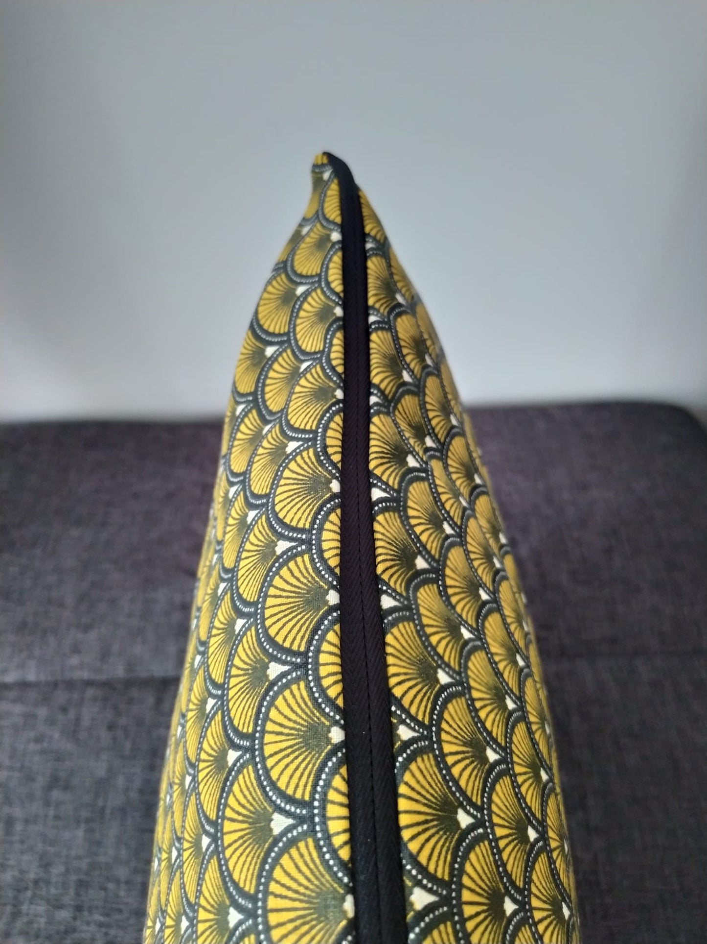 Housse de coussin - Eventails Jaune