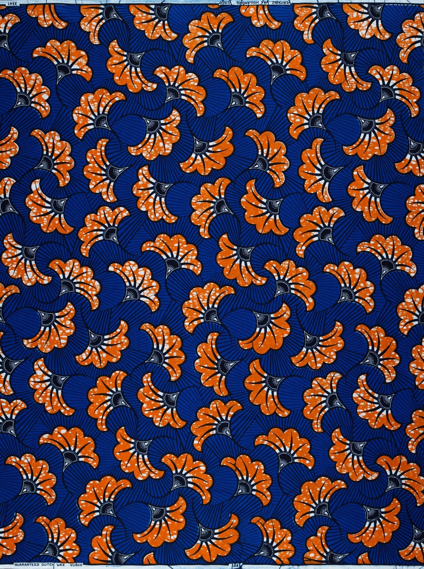 Housse de coussin n°7 - Coton Premium Qualité - Motif Fleur de mariage - Bleu à fleurs Oranges