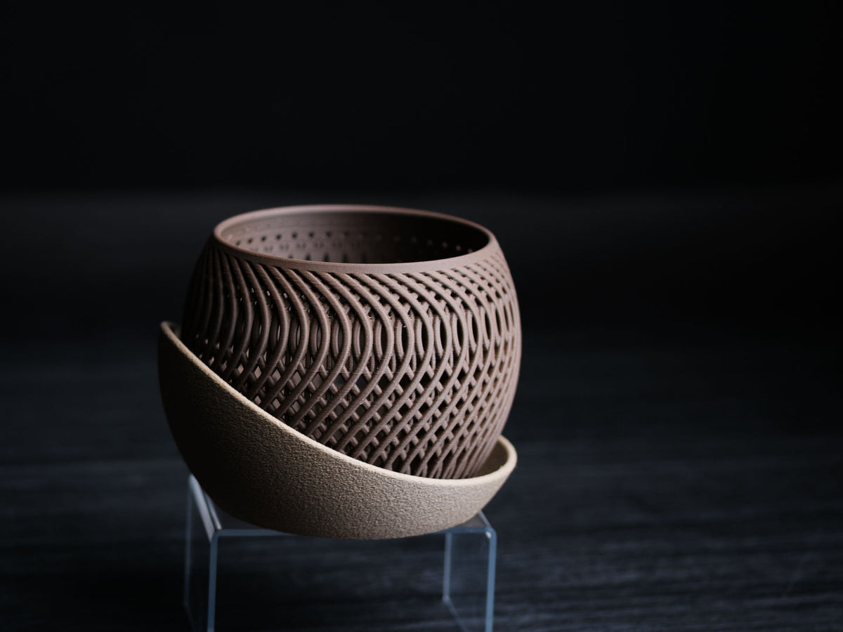 Mirage — Pot pour orchidée à soucoupe — photographie du créateur — designed by h3li0
