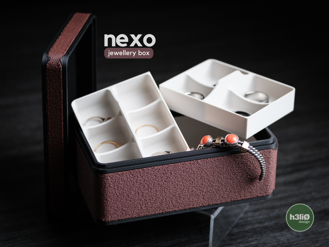Nexo — Boîte à bijoux — photographie du créateur — designed by h3li0
