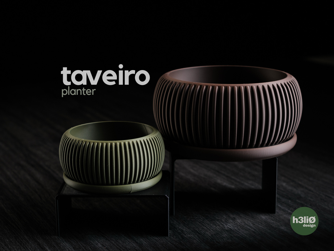 Taveiro — Pot bas avec soucoupe vissée — photographie du créateur — designed by h3li0