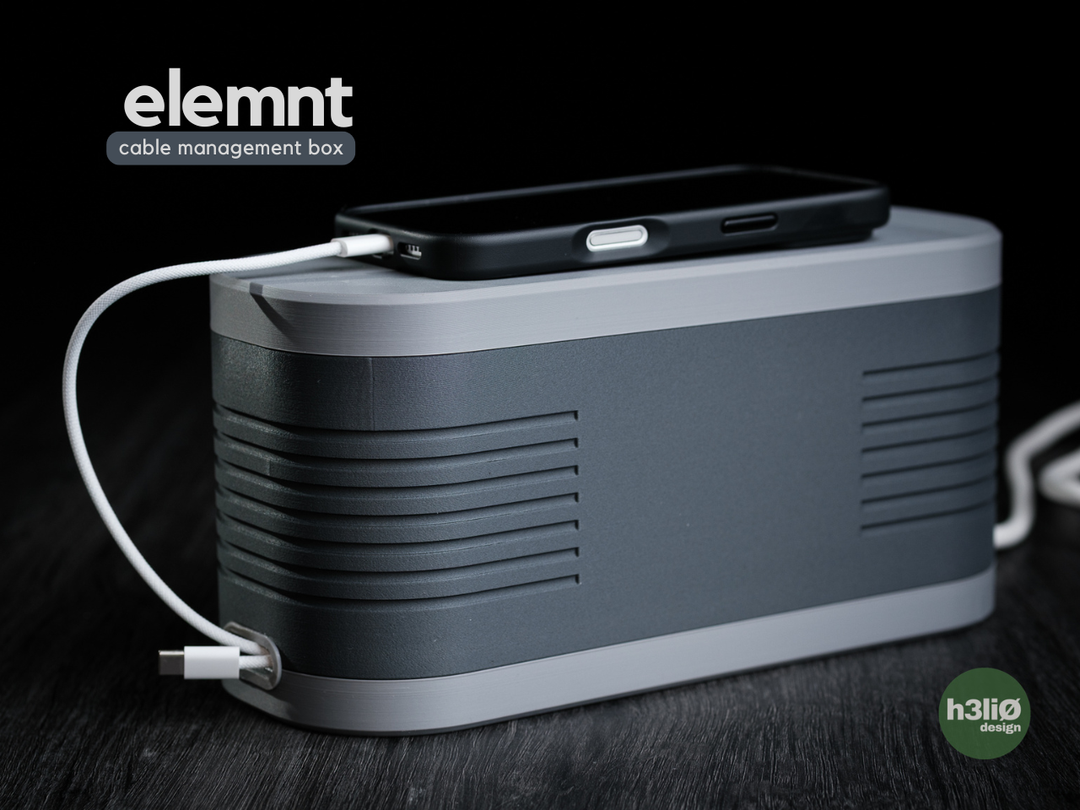 Elemnt — Boîte de rangement pour câbles — photographie du créateur — designed by h3li0