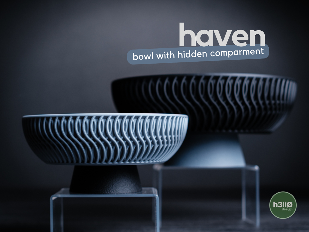 Haven — Coupe décorative à rangement caché — photographie du créateur — designed by h3li0