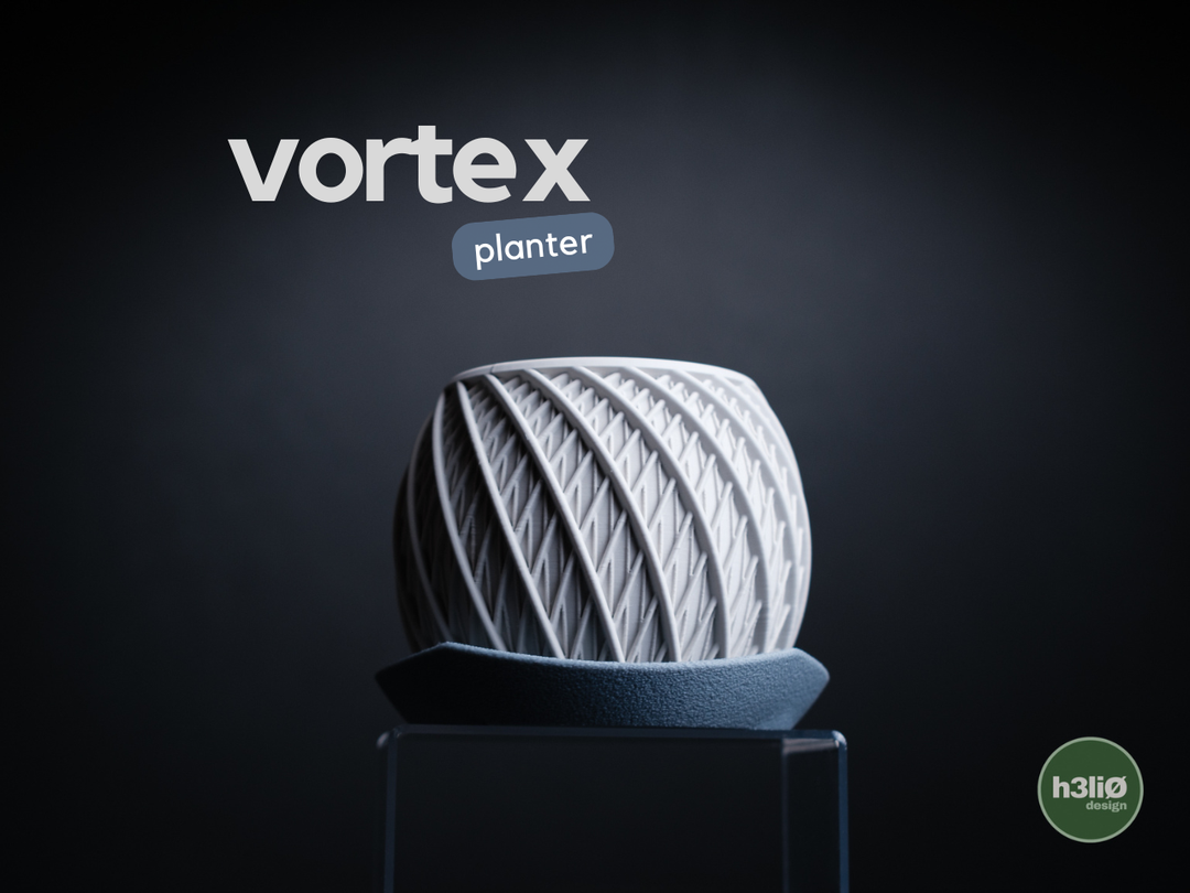 Vortex — Pot à motifs et soucoupe — photographie du créateur — designed by h3li0