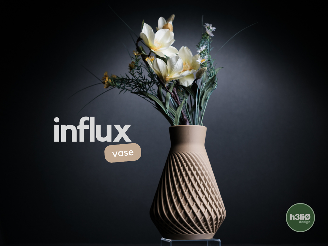 Influx — Vase décoratif — photographie du créateur — designed by h3li0