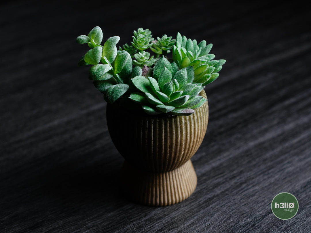 Tundra — Petit pot à soucoupe rotative — photographie du créateur — designed by h3li0