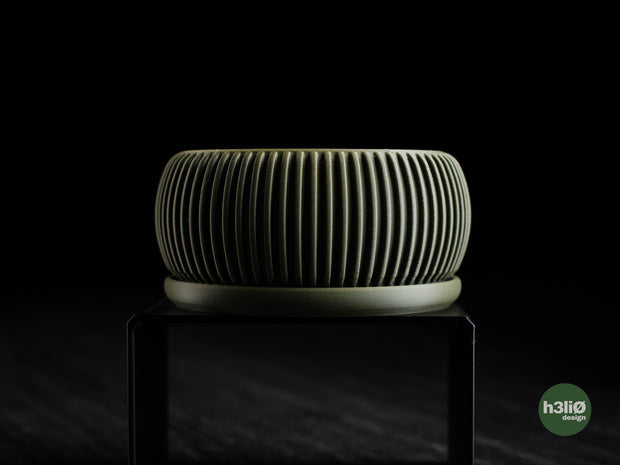Taveiro — Pot bas avec soucoupe vissée — photographie du créateur — designed by h3li0