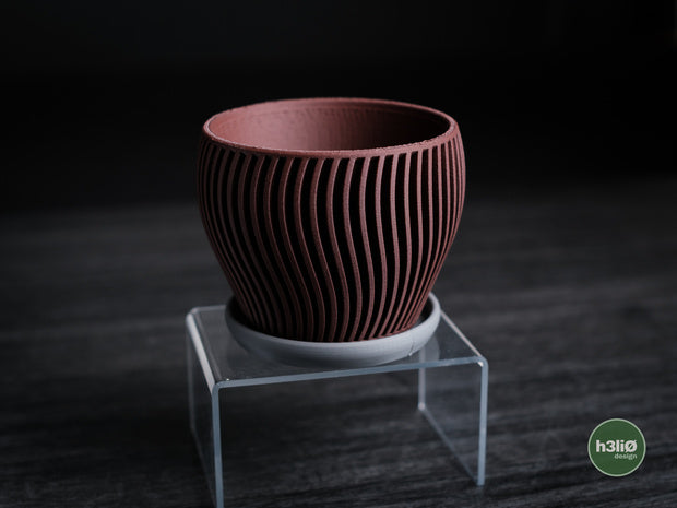 Oblique — Pot à soucoupe — photographie du créateur — designed by h3li0
