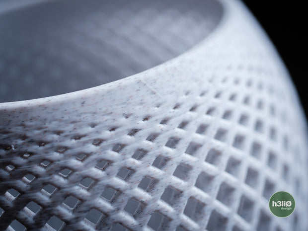 Polygon Orchidée — Pot aéré et soucoupe — photographie du créateur — designed by h3li0