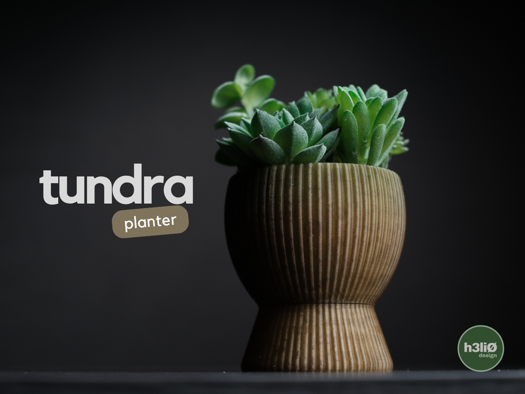 Tundra — Petit pot à soucoupe rotative — photographie du créateur — designed by h3li0