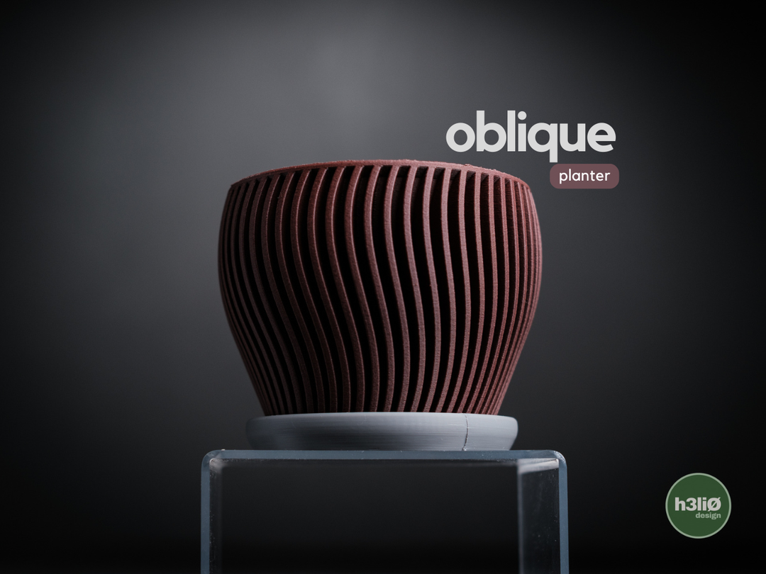 Oblique — Pot à soucoupe — photographie du créateur — designed by h3li0