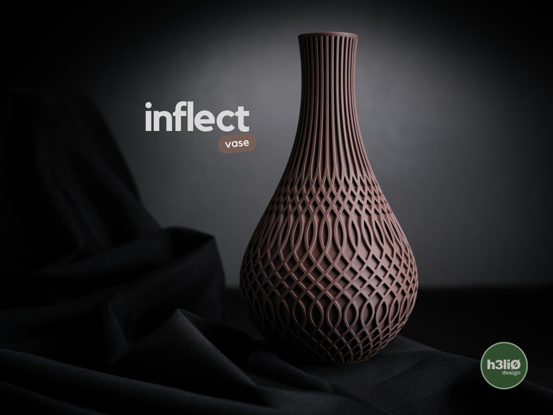 Inflect — Vase décoratif — photographie du créateur — designed by h3li0