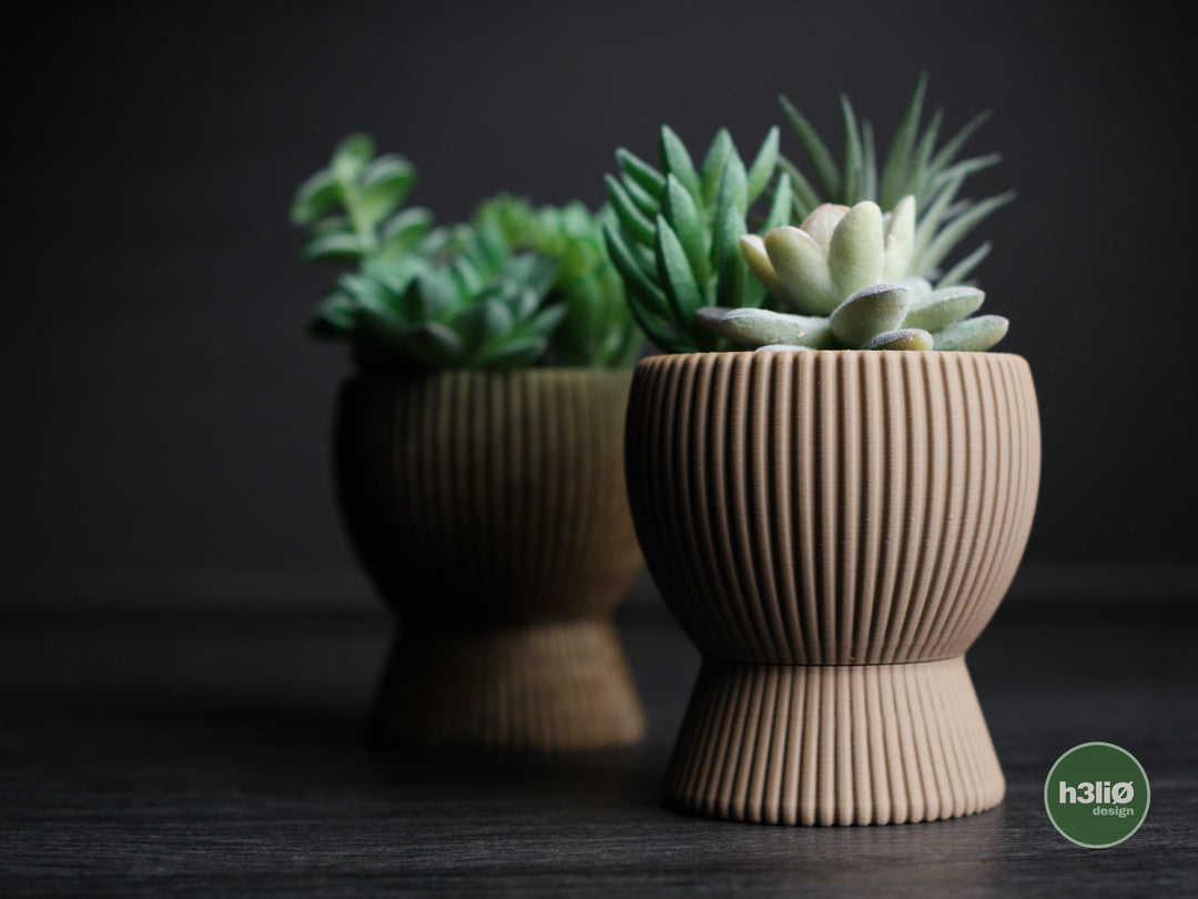 Tundra — Petit pot à soucoupe rotative — photographie du créateur — designed by h3li0