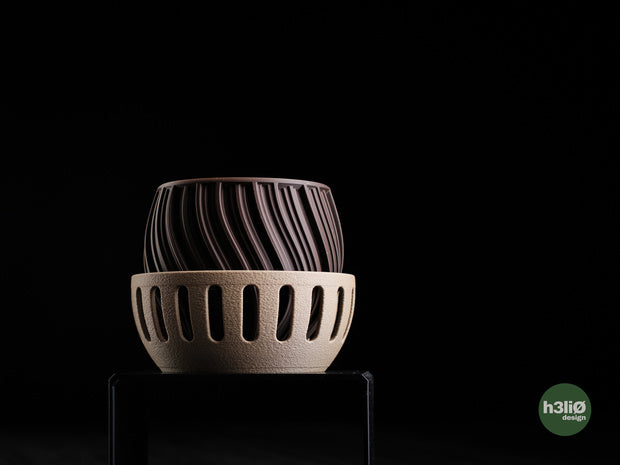 Odemira — Pot avec soucoupe à fentes — photographie du créateur — designed by h3li0
