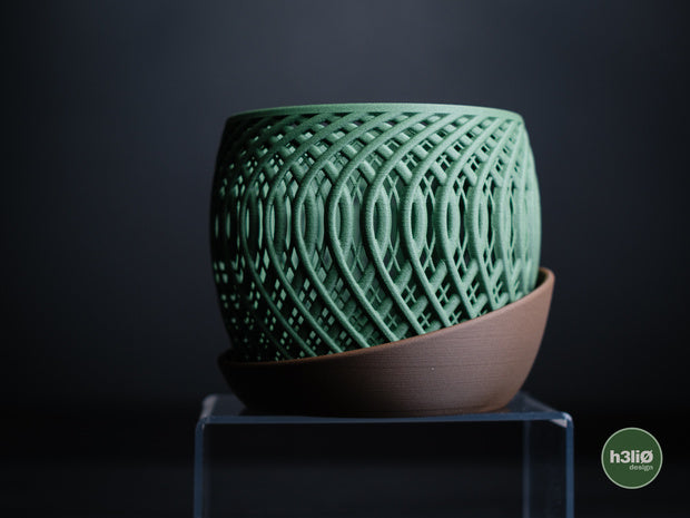 Quasar — Pot pour orchidée à soucoupe — photographie du créateur — designed by h3li0