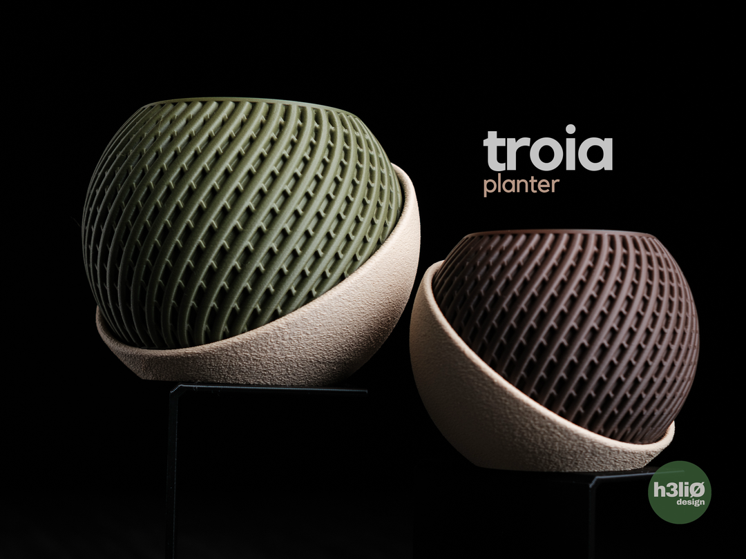 Troia — Pot décoratif à motifs — photographie du créateur — designed by h3li0