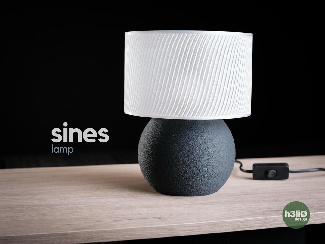 Sines — Pièces imprimées pour luminaire de bureau — photographie du créateur — designed by h3li0