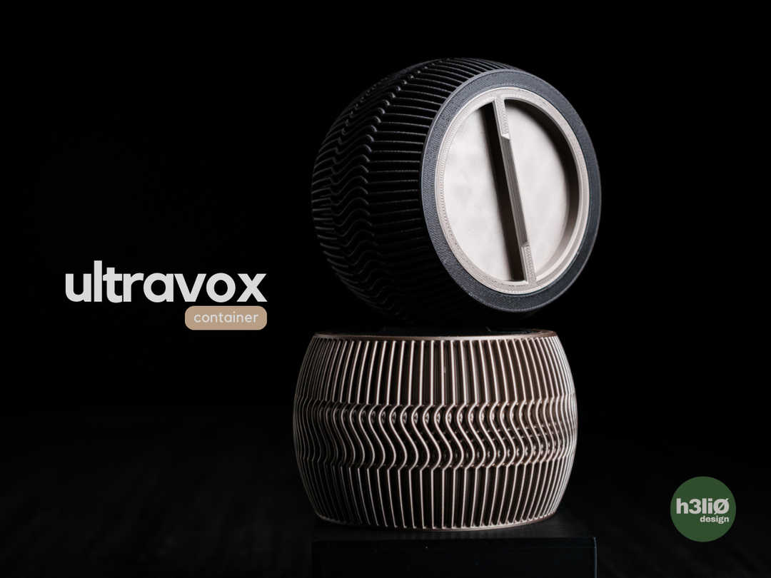 Ultravox — Boîte empilable à couvercle vissé — photographie du créateur — designed by h3li0