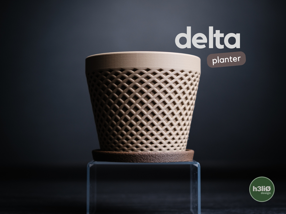 Delta — Pot à motifs et soucoupe — photographie du créateur — designed by h3li0