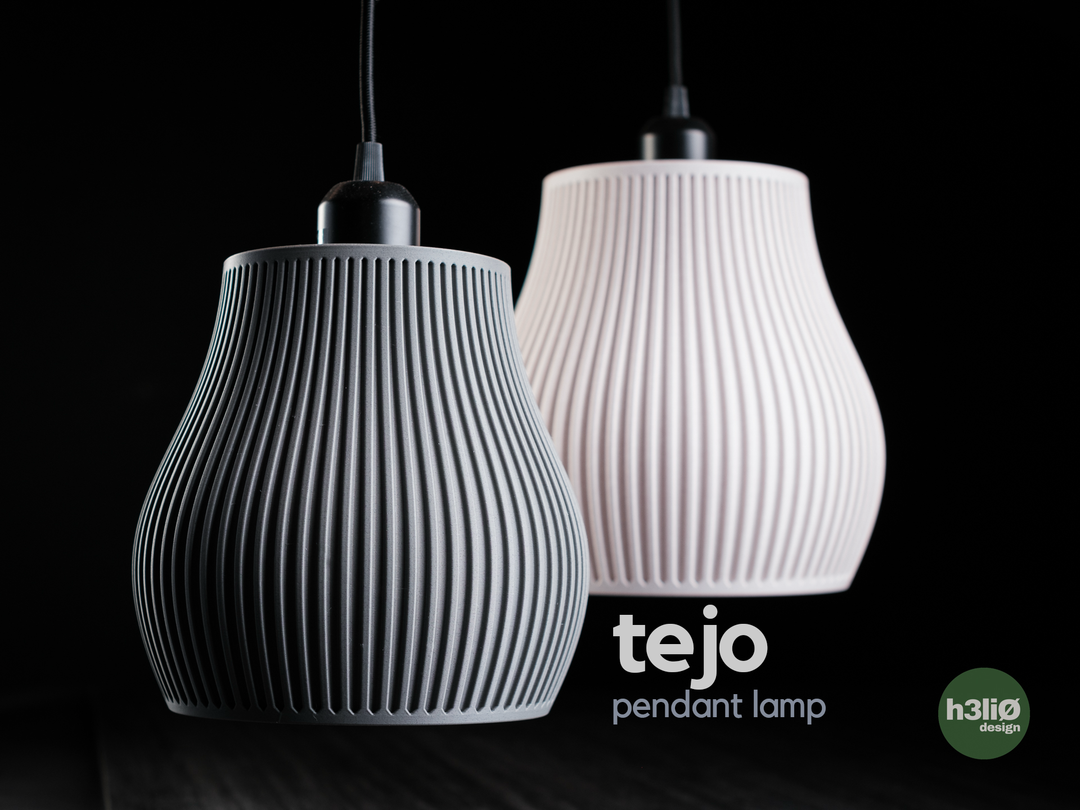 Tejo — Abat-jour imprimé pour suspension — photographie du créateur — designed by h3li0