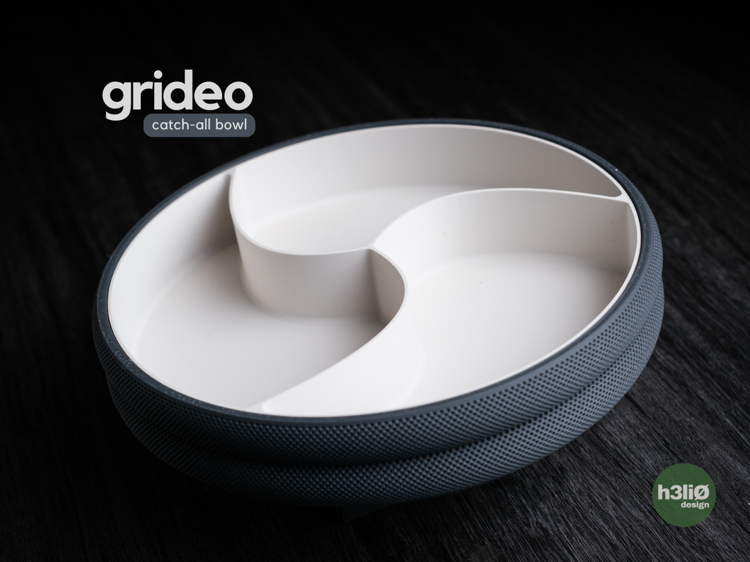 Grideo — Vide-poche modulable — photographie du créateur — designed by h3li0