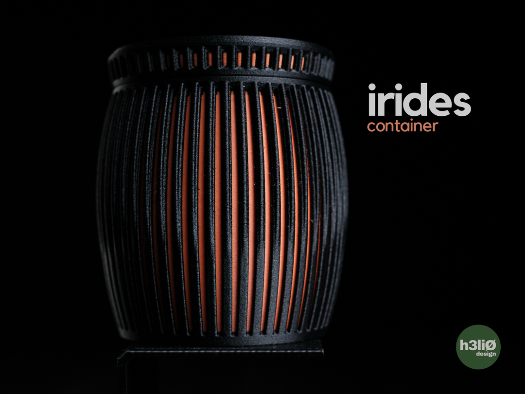 Irides — Boîte à couvercle vissé — photographie du créateur — designed by h3li0