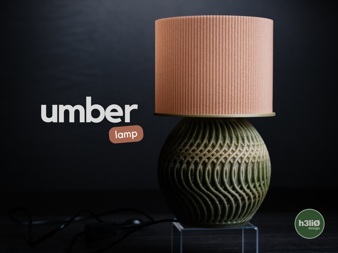 Umber — Pièces imprimées pour luminaire — photographie du créateur — designed by h3li0