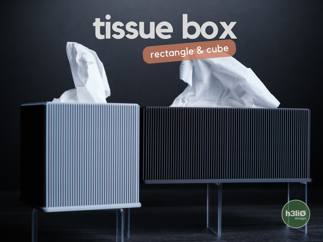 Tissue Box — Boîte décorative pour mouchoirs — photographie du créateur — designed by h3li0
