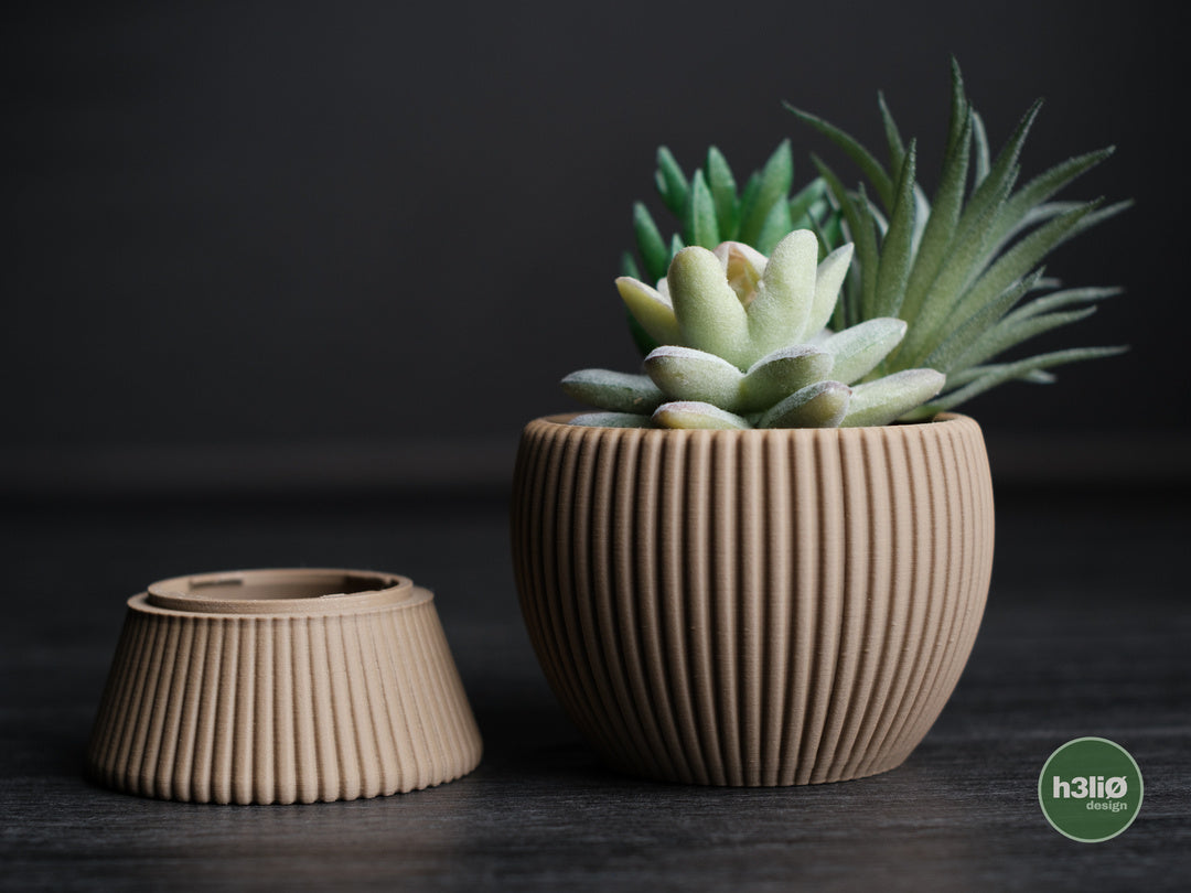 Tundra — Petit pot à soucoupe rotative — photographie du créateur — designed by h3li0