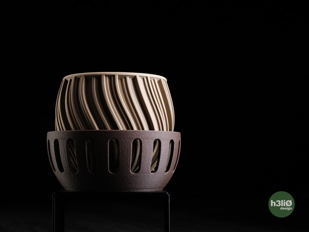Odemira — Pot avec soucoupe à fentes — photographie du créateur — designed by h3li0