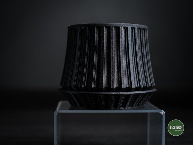 Echoic — Pot et soucoupe à motifs — photographie du créateur — designed by h3li0