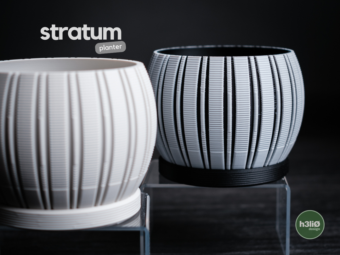 Stratum — Pot à motifs et soucoupe — photographie du créateur — designed by h3li0