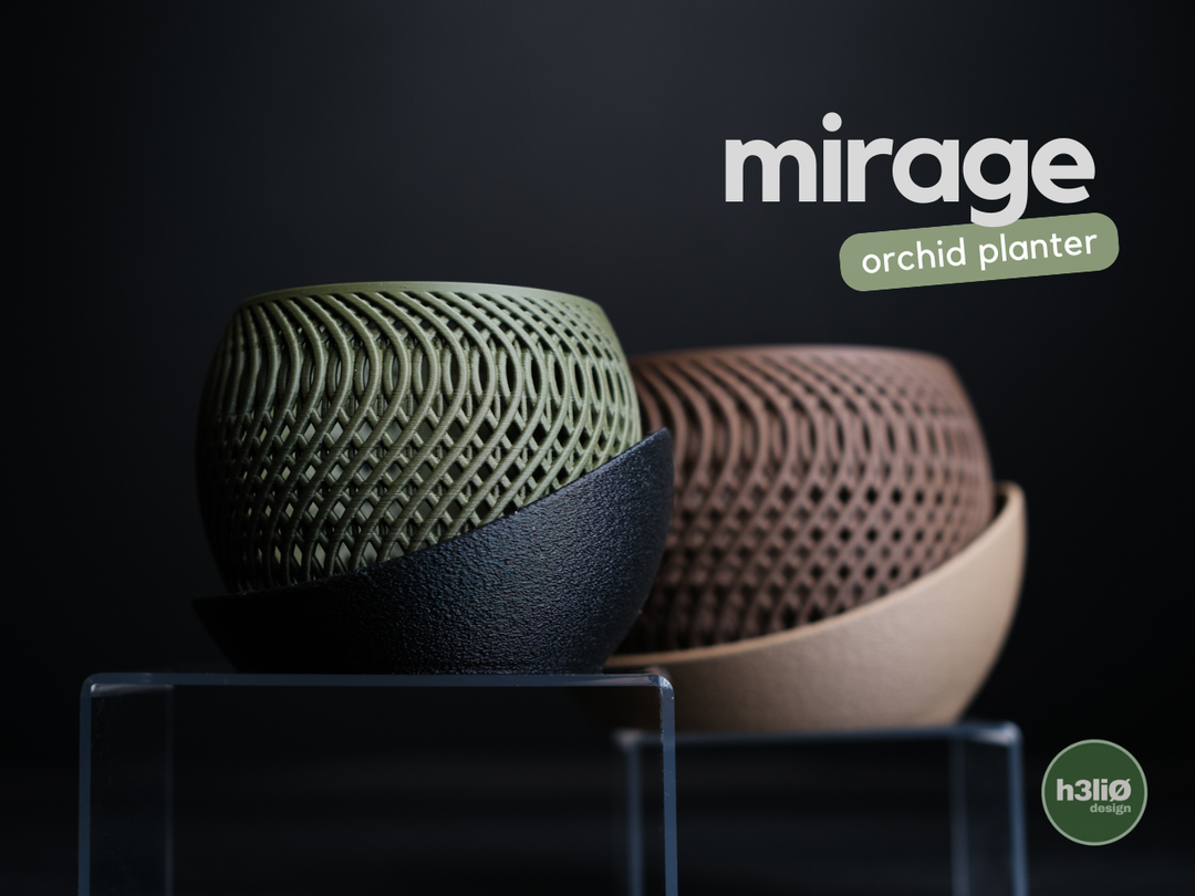 Mirage — Pot pour orchidée à soucoupe — photographie du créateur — designed by h3li0