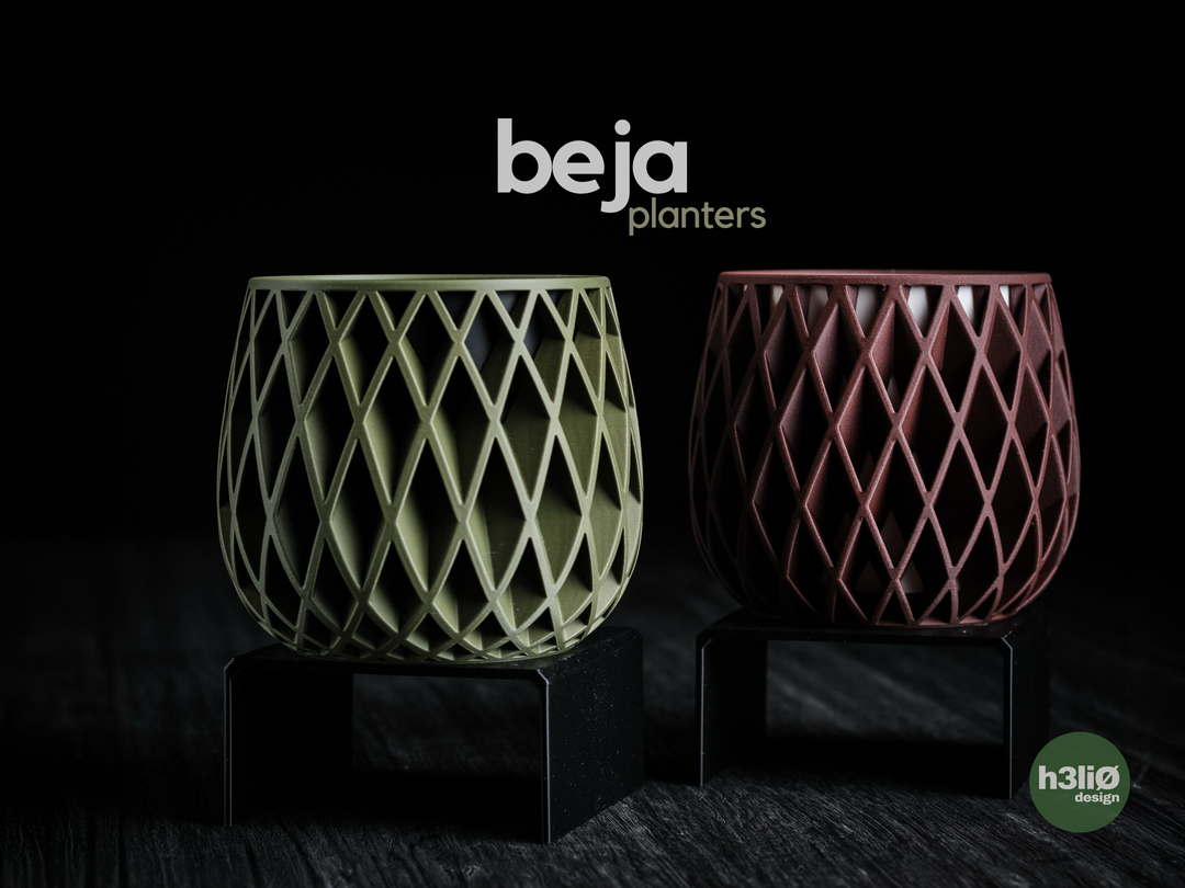 Beja — Pot géométrique avec insert — photographie du créateur — designed by h3li0