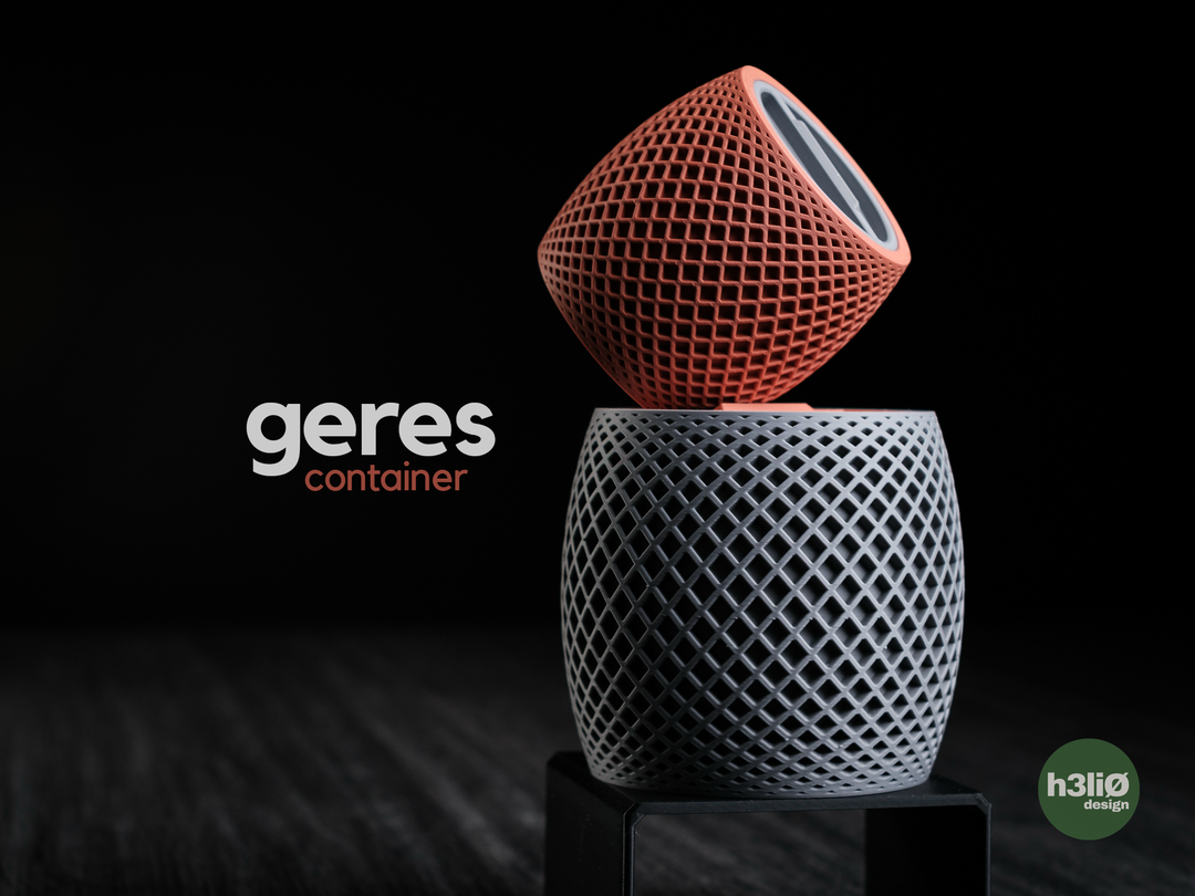 Geres — Boîte empilable à couvercle vissé — photographie du créateur — designed by h3li0