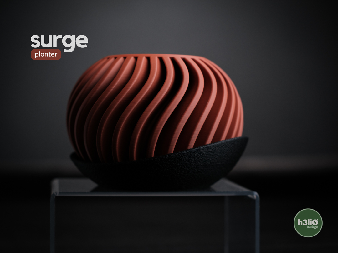 Surge — Pot à soucoupe enveloppante — photographie du créateur — designed by h3li0