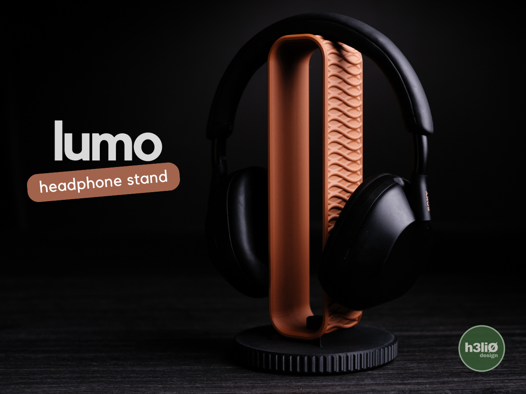 Lumo — Support pour casque — photographie du créateur — designed by h3li0