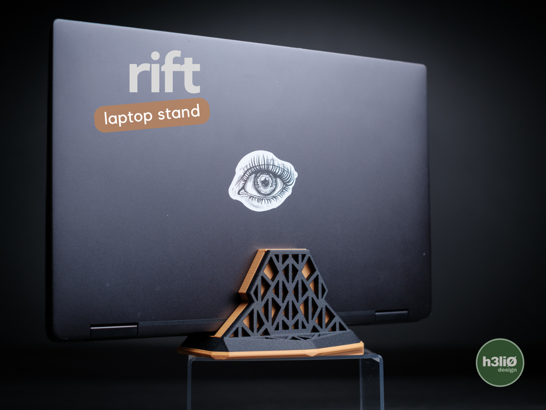Rift — Support vertical pour ordinateur — photographie du créateur — designed by h3li0
