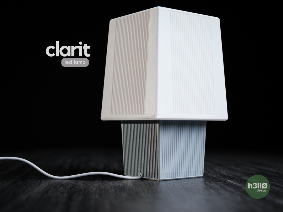 Clarit — Pièces imprimées pour luminaire — photographie du créateur — designed by h3li0
