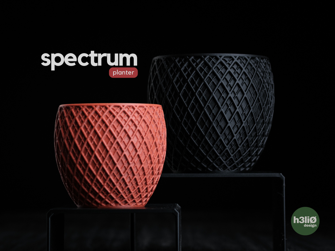 Spectrum — Pot à soucoupe vissée — photographie du créateur — designed by h3li0