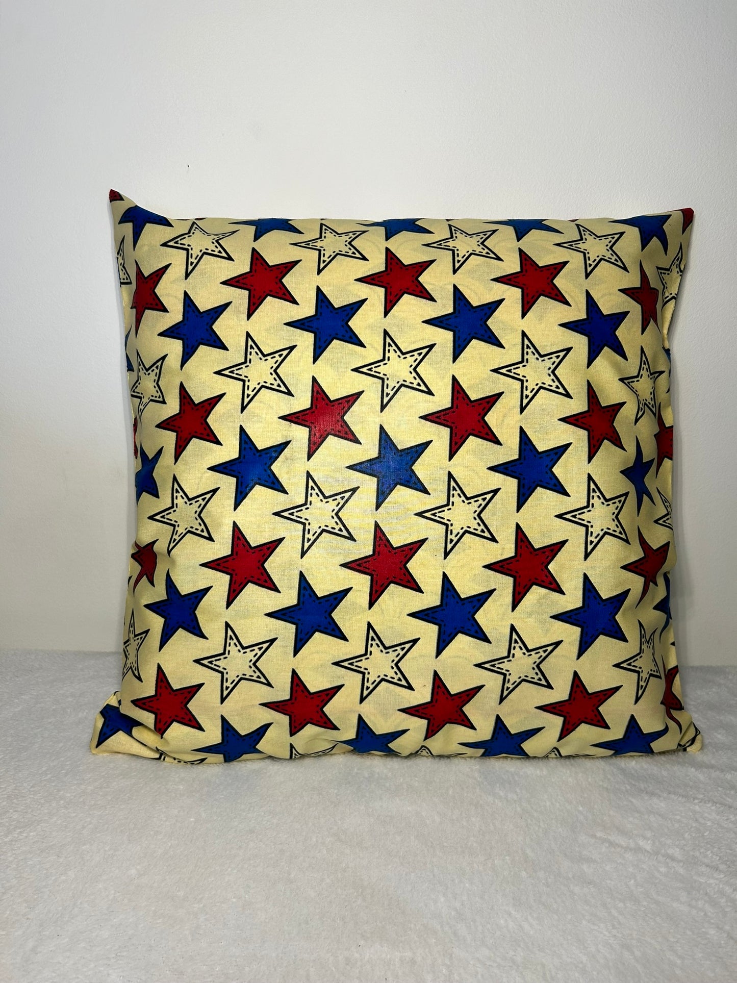 Housse de coussin n°162 - Etoiles Bleu Blanc Rouge